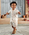 Mamas & Papas Outfits & Sets Sardine Linen Top & Shorts Set