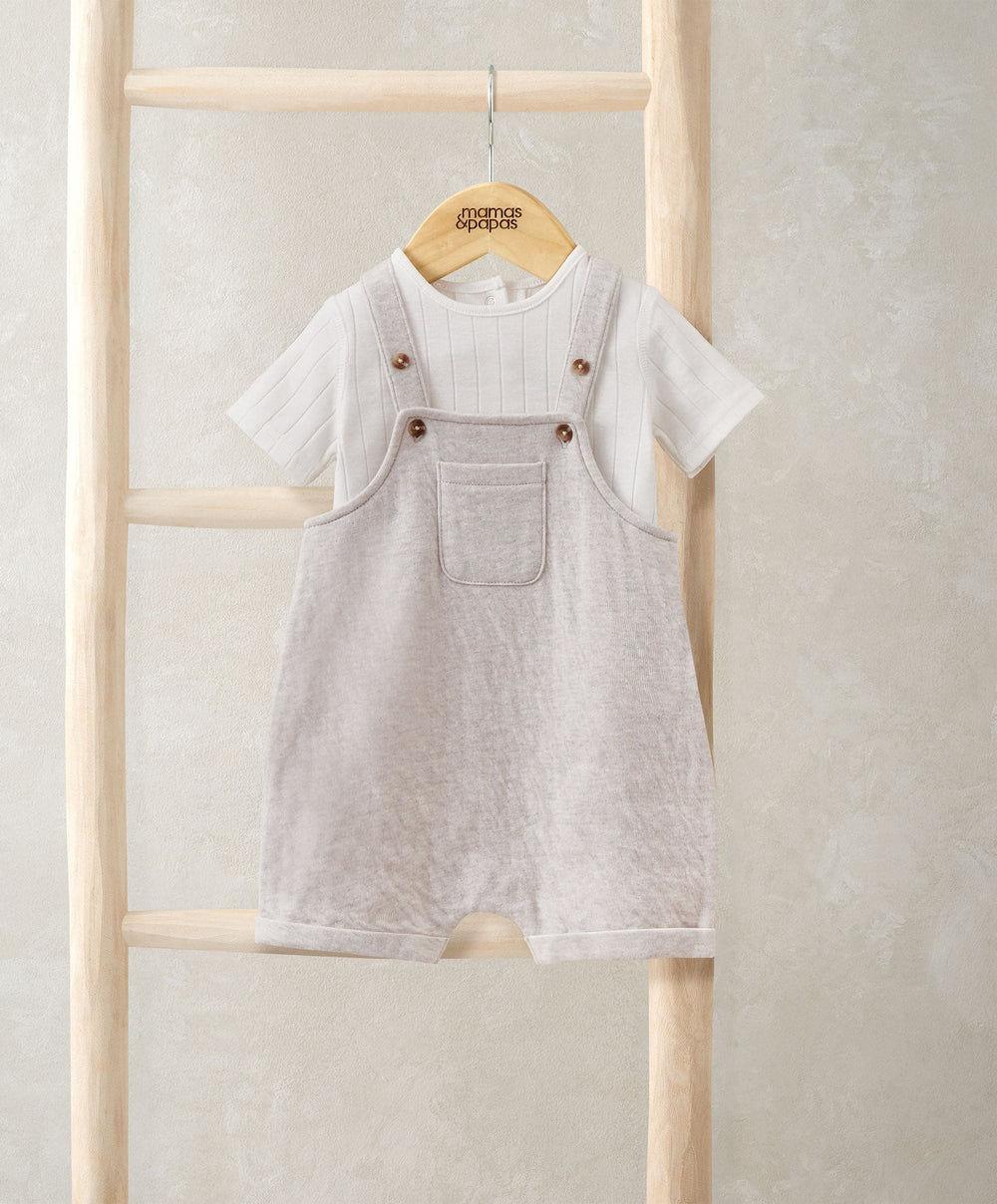 Mamas &amp; Papas Outfits &amp; Sets Shortie Dungarees &amp; Bodysuit