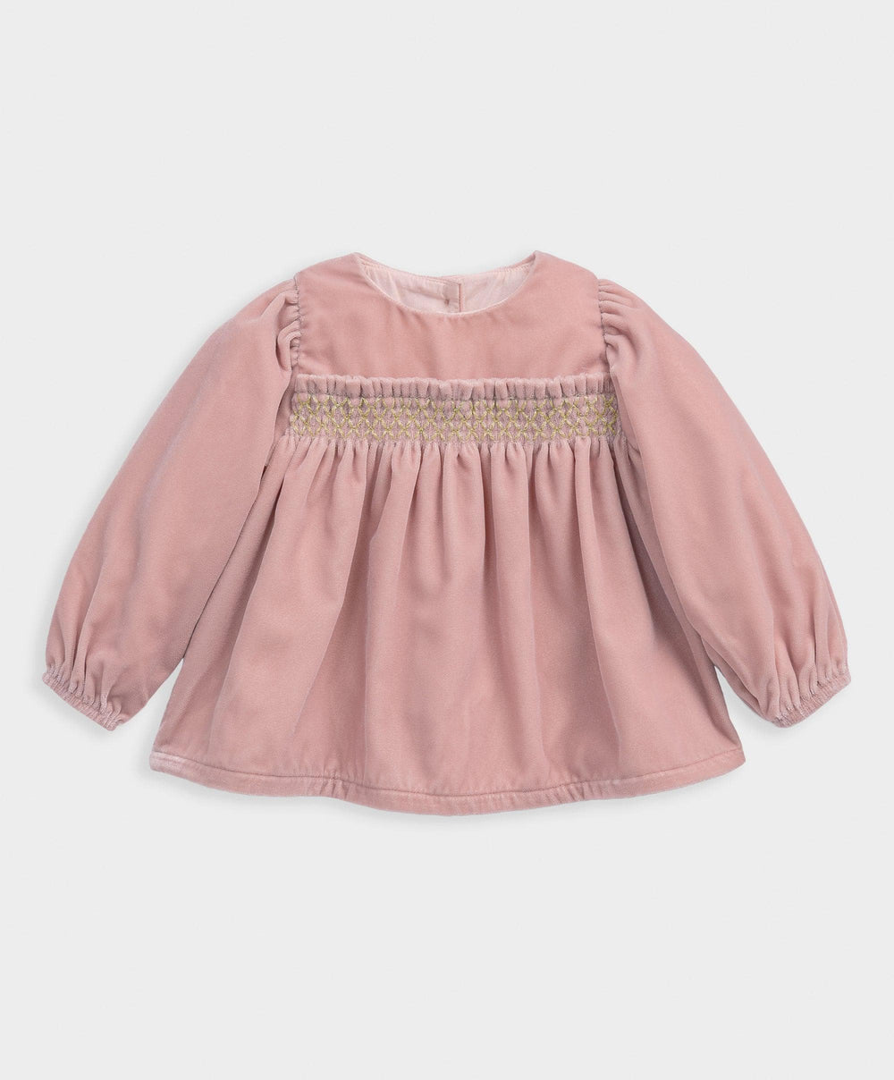 Mamas &amp; Papas Outfits &amp; Sets Smock Velvet Dress &amp; Bloomers