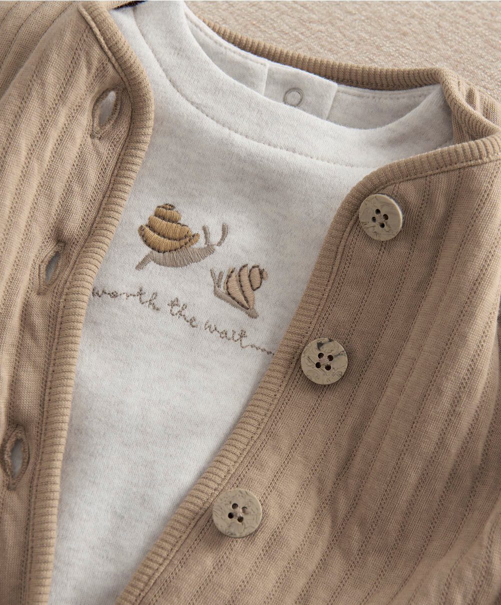 Mamas &amp; Papas Outfits &amp; Sets Snail Quilted Jacket &amp; Joggers Set