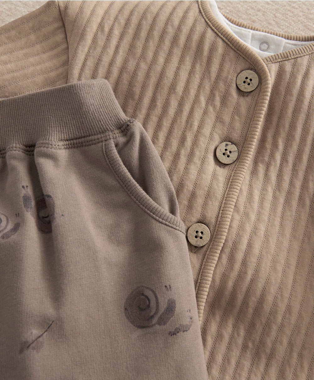 Mamas &amp; Papas Outfits &amp; Sets Snail Quilted Jacket &amp; Joggers Set