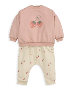 Mamas & Papas Outfits & Sets Strawberry Top & Joggers Outfit Set