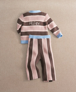 Mamas & Papas Outfits & Sets Stripe Cardigan & Knitted Wide Leg Trousers