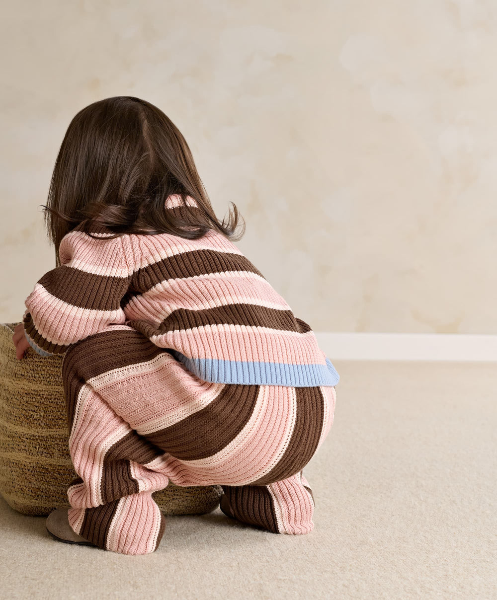 Mamas &amp; Papas Outfits &amp; Sets Stripe Cardigan &amp; Knitted Wide Leg Trousers