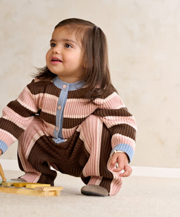 Mamas & Papas Outfits & Sets Stripe Cardigan & Knitted Wide Leg Trousers
