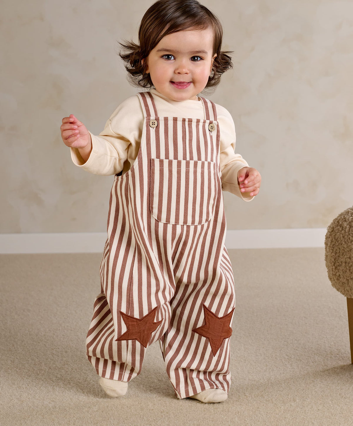 Mamas & Papas Outfits & Sets Stripe Dungaree Set (2 Piece)