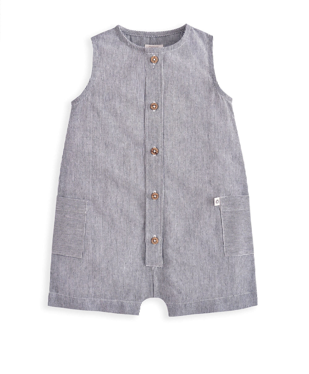 Mamas &amp; Papas Outfits &amp; Sets Stripe Shortie Romper &amp; Hat