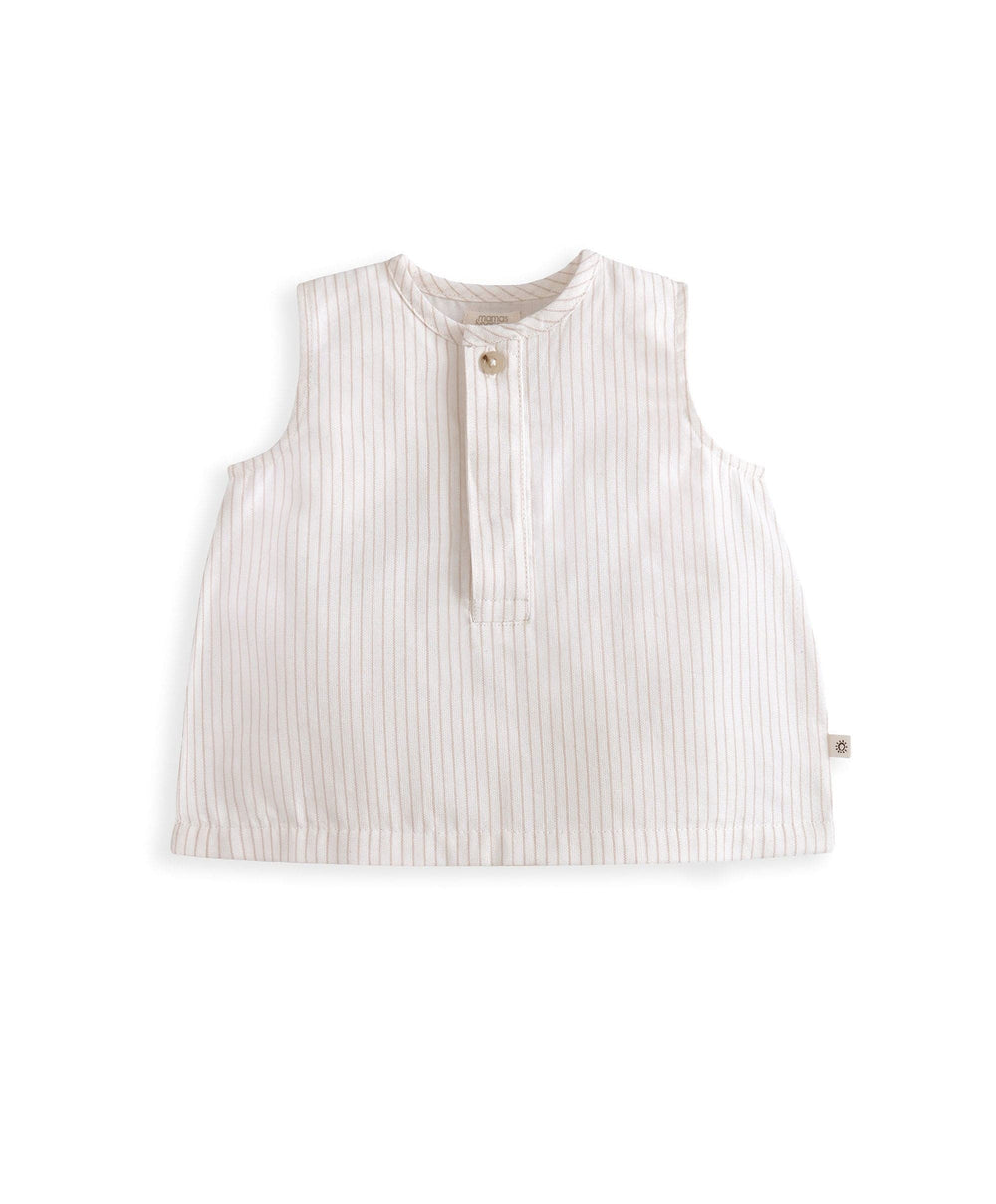 Mamas &amp; Papas Outfits &amp; Sets Stripe Sleeveless Top &amp; Linen Shorts