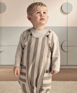 Mamas & Papas Outfits & Sets Striped Dungarees & Ribbed Top