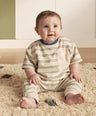 Mamas & Papas Outfits & Sets Striped Terry Towelling T-Shirt & Joggers Set