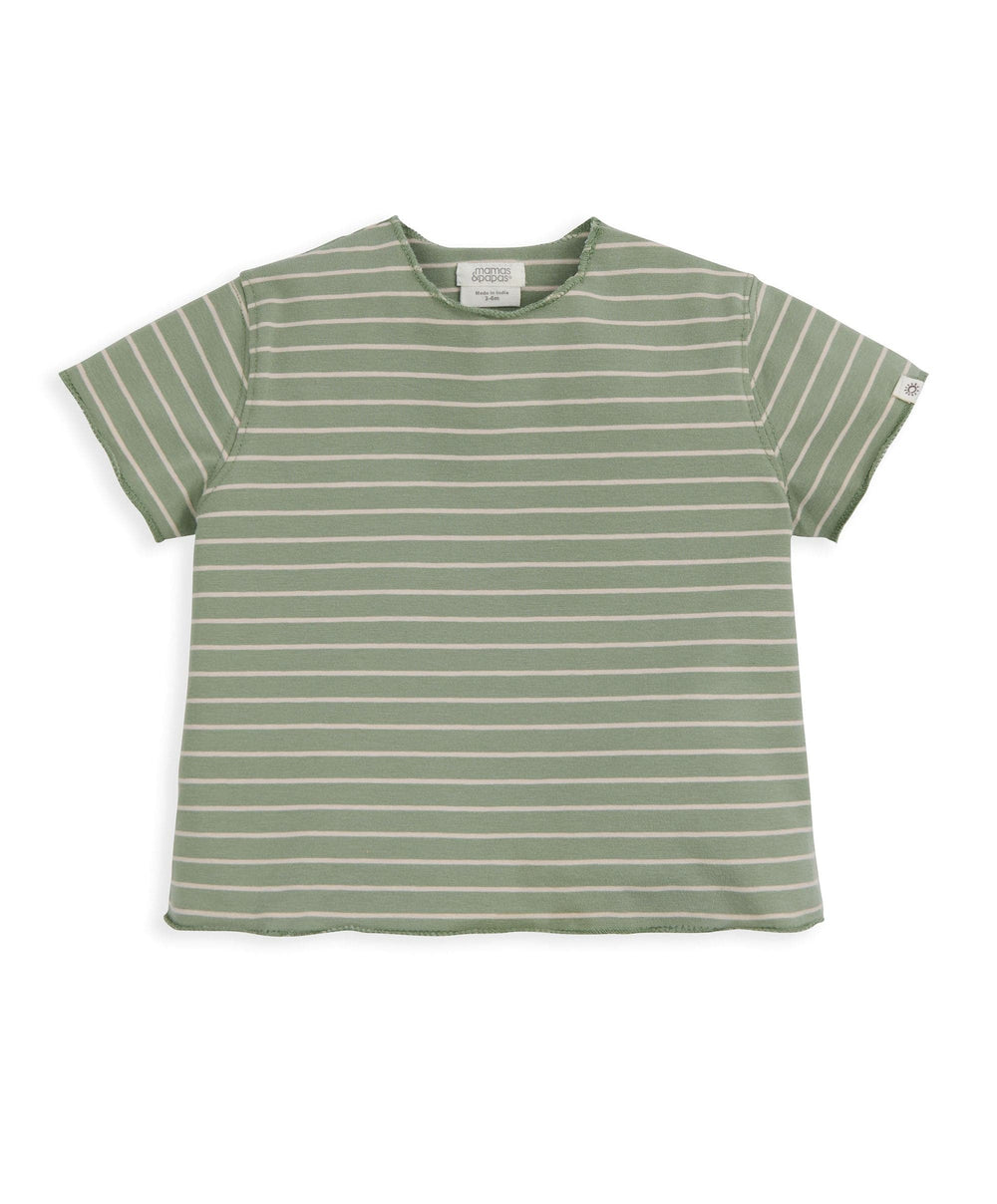 Mamas &amp; Papas Outfits &amp; Sets Stripped T-Shirt &amp; Trouser Outfit Set