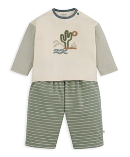 Mamas & Papas Outfits & Sets Sunshine T-Shirt & Stripped Trousers