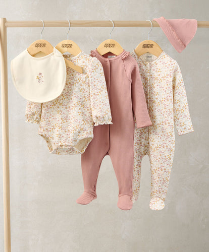 Mamas & Papas Outfits & Sets Welcome to the World Floral Baby Clothes 5 Piece Set