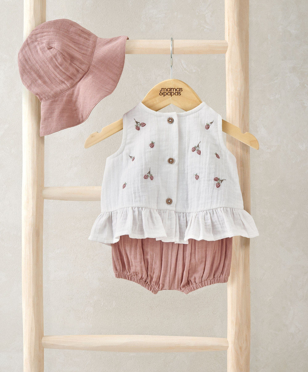 Mamas &amp; Papas Peony Bloomers, Swing Top &amp; Hat Outfit Set