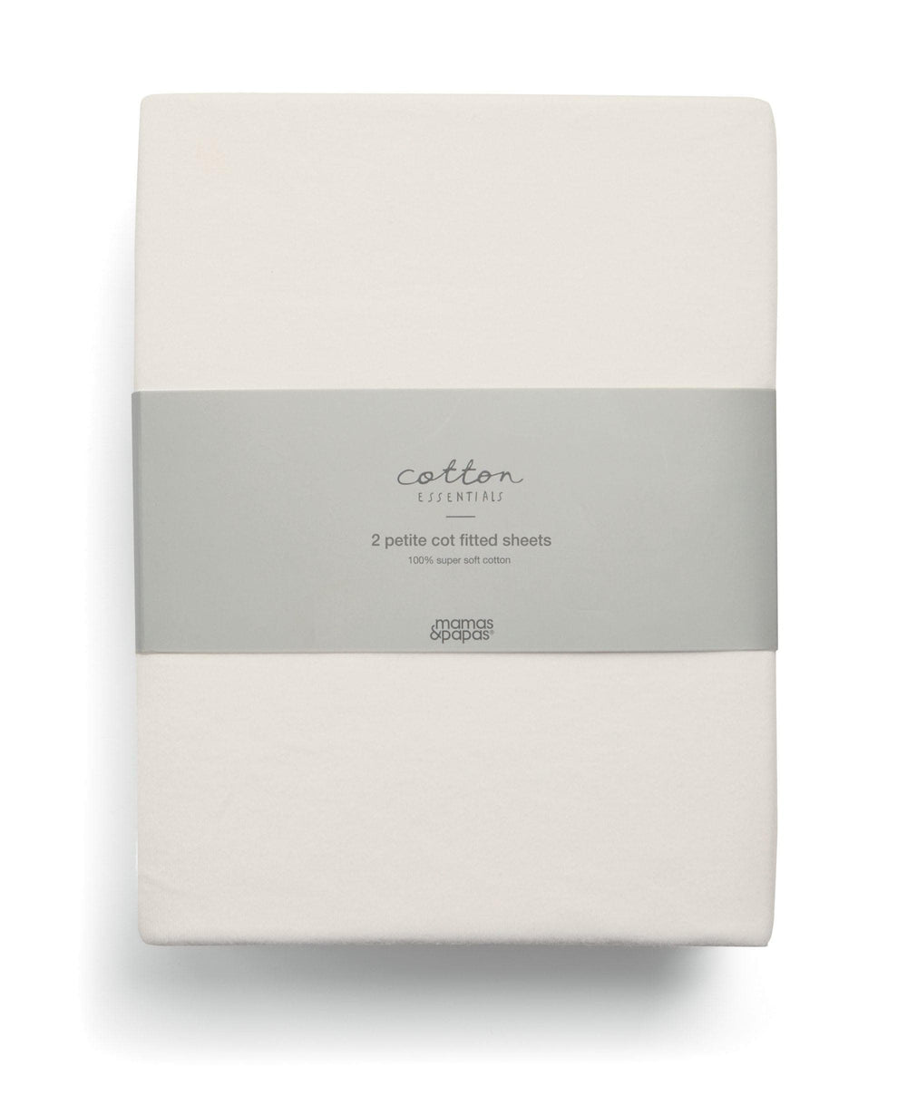 Mamas &amp; Papas Petite Cot Fitted Sheets (2 Pack) – Cream
