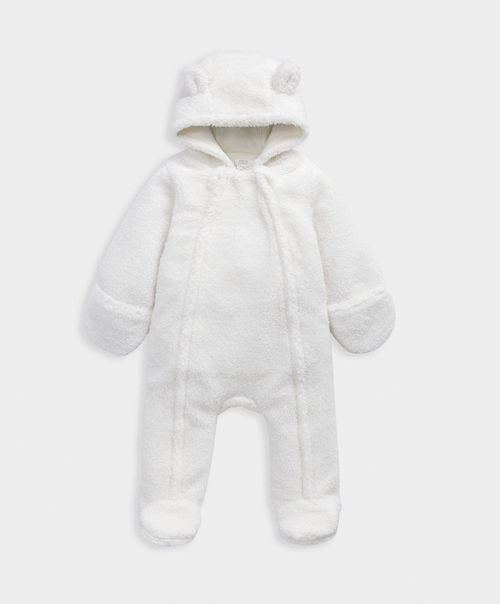 Mamas &amp; Papas Pramsuits Cream Borg Pramsuit