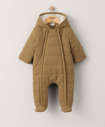 Mamas & Papas Pramsuits Woven Quilted Pram Suit - Brown