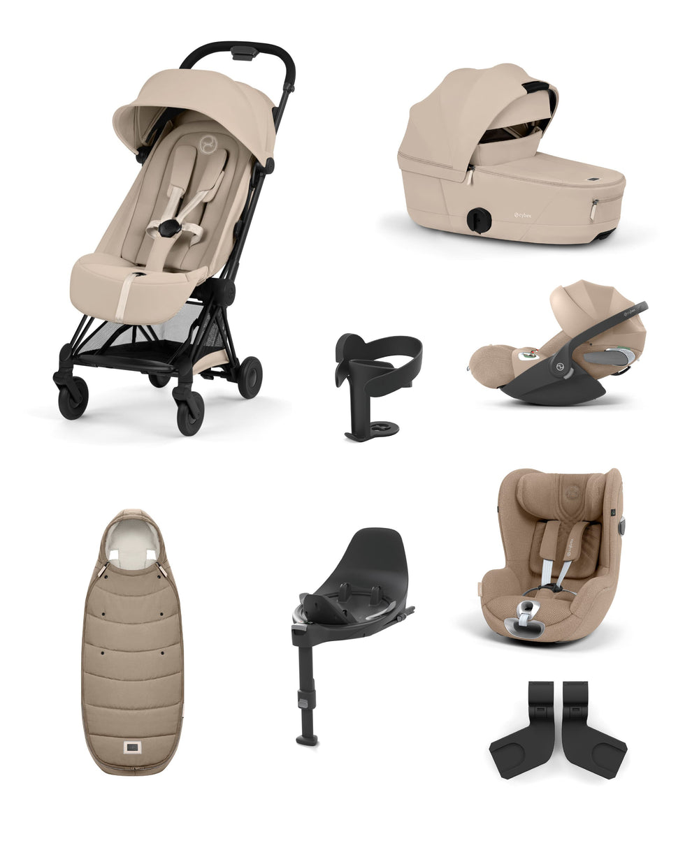 Mamas &amp; Papas Pushchairs Cybex Coya Ultimate Pushchair With Cybex Cloud T Plus &amp; Cybex Sirona T Baby Car Seat &amp; Base