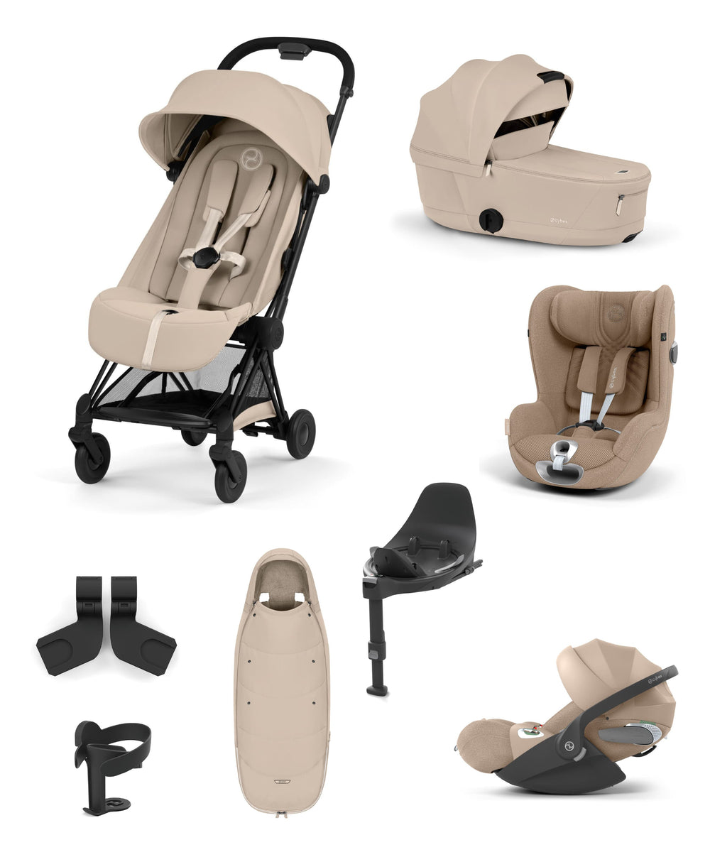 Mamas &amp; Papas Pushchairs Cybex Coya Ultimate Pushchair With Cybex Cloud T Plus &amp; Cybex Sirona T Baby Car Seat &amp; Base