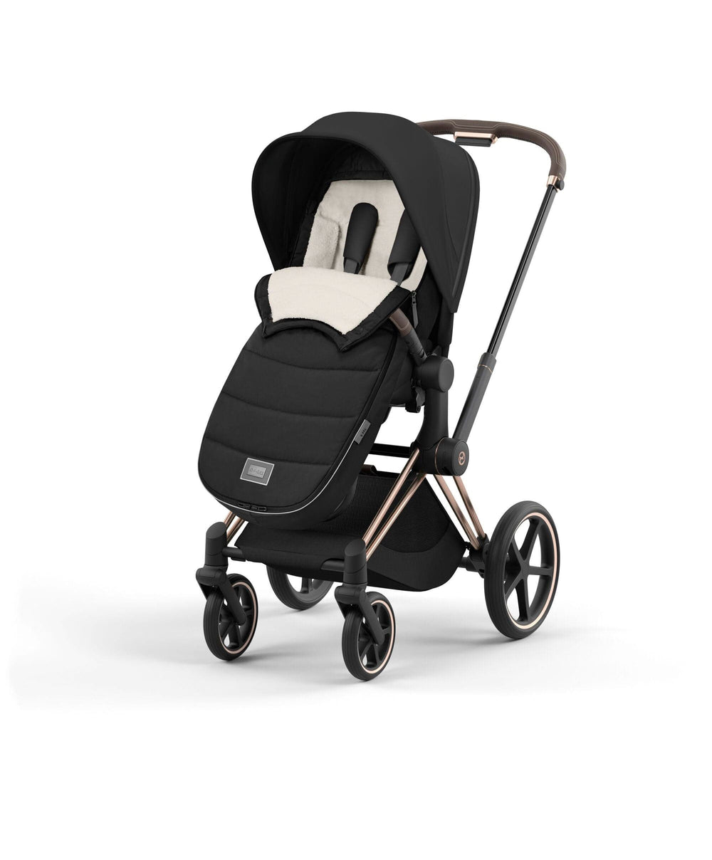 Mamas &amp; Papas Pushchairs Cybex Epriam Pushchair Bundle With Cybex Cloud T i-Size + Baby Car Seat &amp; Base (7 Pieces) - Rose Gold/Black