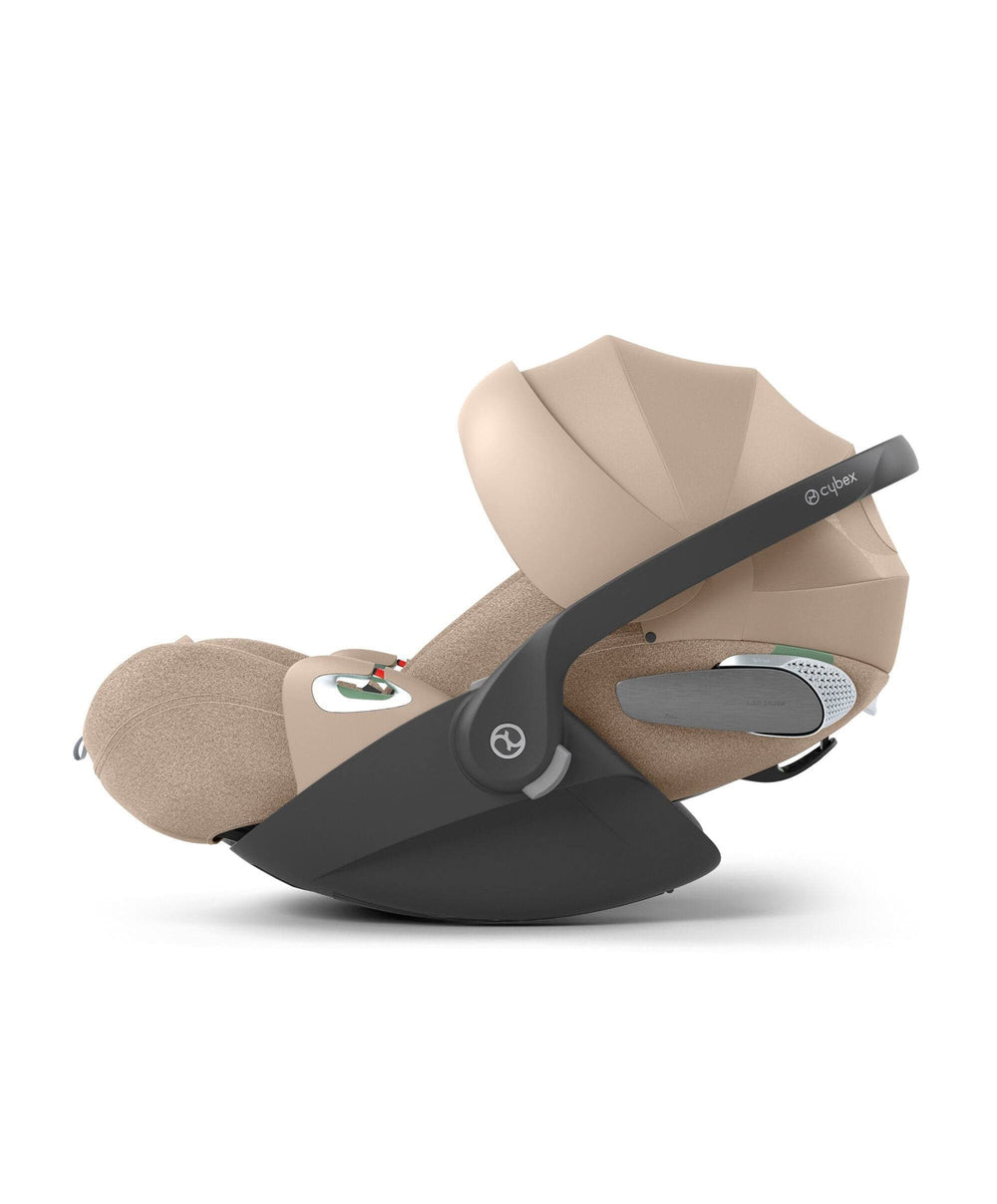 Mamas &amp; Papas Pushchairs Cybex Priam Pushchair &amp; Carry Cot Bundle With Cybex Cloud T Plus Car Seat &amp; Base - Cozy Beige