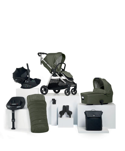 Mamas & Papas Pushchairs Flip XT³ Pushchair Bundle with Cybex Cloud G Car Seat & Base (8 Pieces) - Juniper