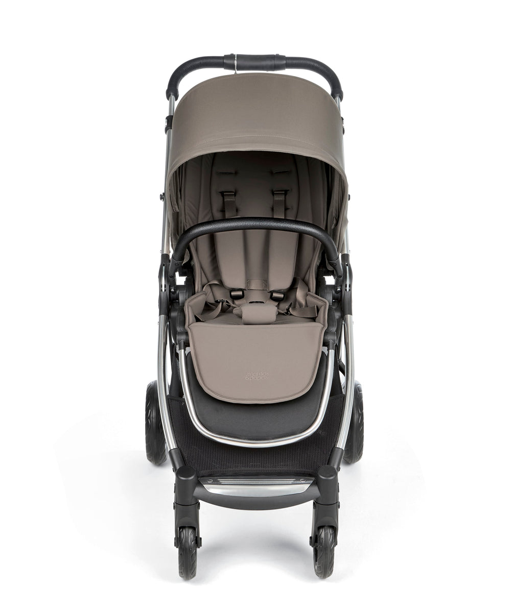Mamas &amp; Papas Pushchairs Flip XT³ Pushchair Bundle with Maxi-Cosi Pebble 360 Pro² Car Seat (8 Pieces) - Stone