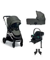Mamas & Papas Pushchairs Flip XT³ Pushchair & Carrycot Bundle with Cybex Aton B2 i-Size Car Seat - Harbour Grey