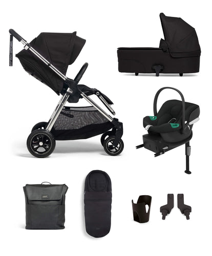 Mamas & Papas Pushchairs Flip XT³ Pushchair Complete Bundle with Cybex Aton B2 Car Seat & Base (7 Pieces) - Slated Navy