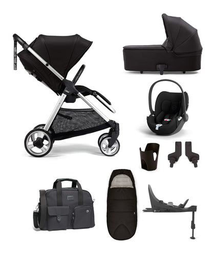 Mamas & Papas Pushchairs FlipXT2 8 Piece Complete Bundle Including Cloud T Car Seat and Base in Black