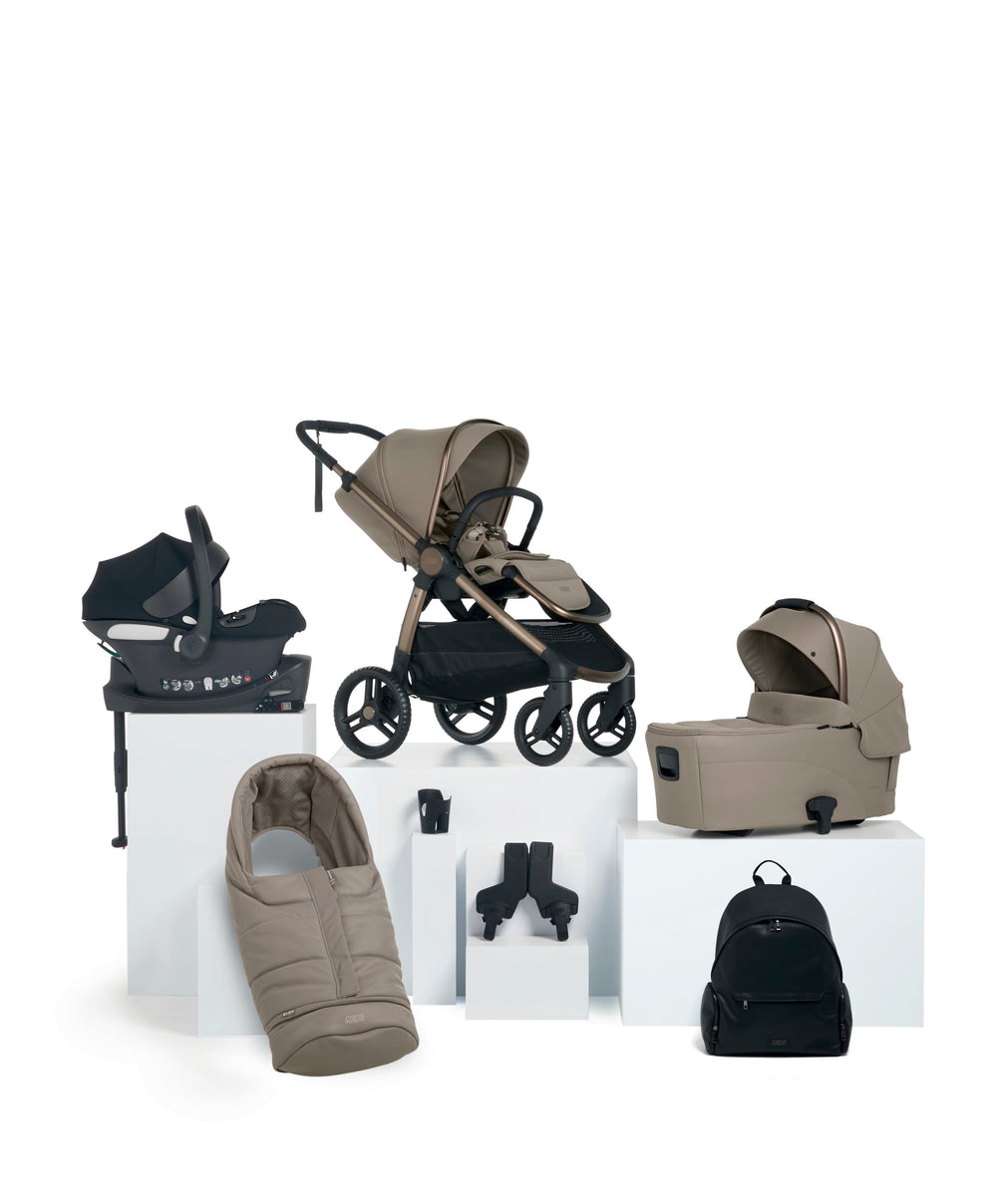 Mamas &amp; Papas Pushchairs Ocarro 2 Complete Pushchair Bundle with Cybex Aton B2 i-Size Baby Car Seat (8 Pieces) - Oatmeal