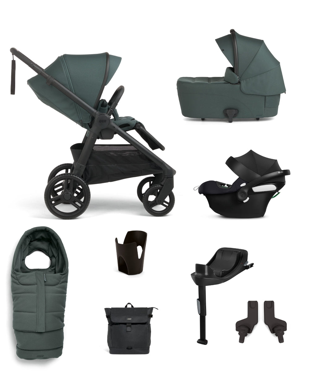Mamas &amp; Papas Pushchairs Ocarro 2 Complete Pushchair Bundle with Cybex Aton B2 i-Size Baby Car Seat &amp; Base  (8 Pieces) - Teal