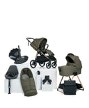 Mamas & Papas Pushchairs Ocarro 2 Complete Pushchair Bundle with Cybex Cloud T i-Size Rotating Baby Car Seat & Base - (9 Pieces) - Evergreen