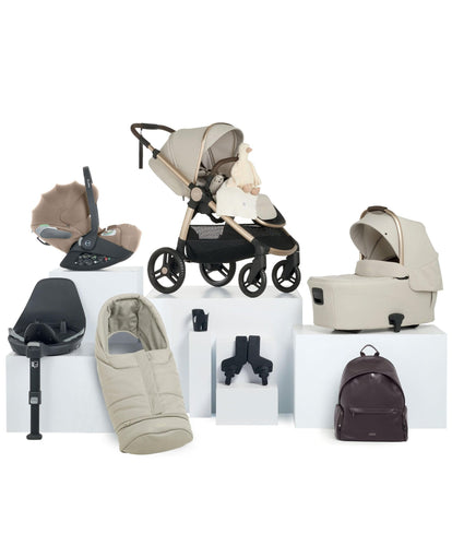 Mamas & Papas Pushchairs Ocarro 2 Pushchair Bundle With Cybex Cloud T i-Size Plus Rotating Baby Car Seat & Base (10 Pieces) - Shell