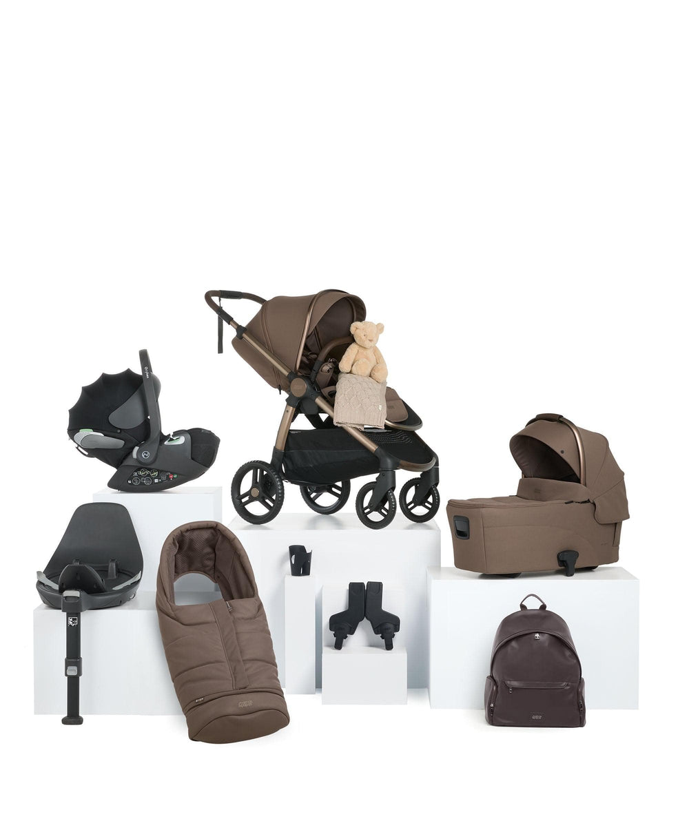 Mamas &amp; Papas Pushchairs Ocarro 2 Pushchair Bundle With Cybex Cloud T i-Size Rotating Baby Car Seat &amp; Base (10 Pieces) - Crema