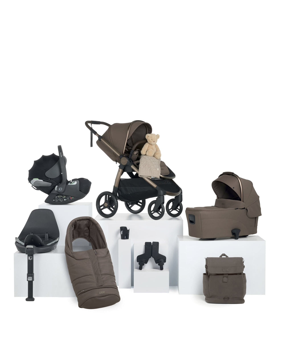 Mamas &amp; Papas Pushchairs Ocarro 2 Pushchair Bundle With Cybex Cloud T i-Size Rotating Baby Car Seat &amp; Base (10 Pieces) - Crema