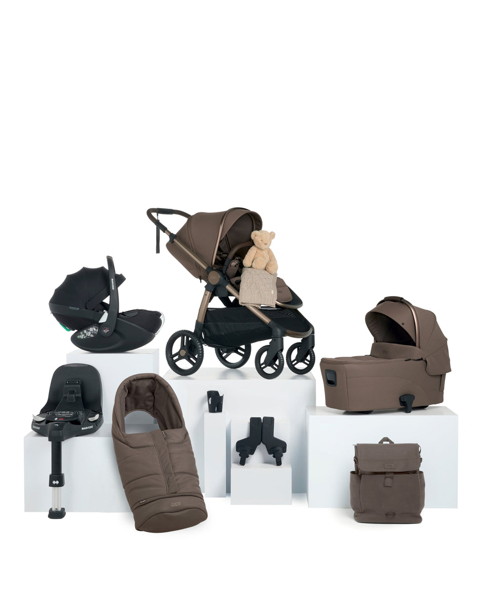 Mamas &amp; Papas Pushchairs Ocarro 2 Pushchair Bundle With Maxi-Cosi Pebble 360 Pro² Car Seat &amp; Base (10 Pieces) - Crema