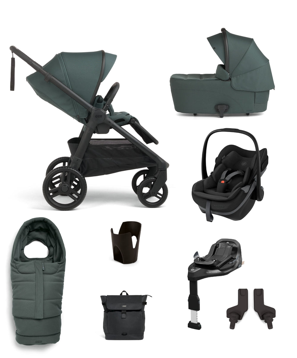 Mamas &amp; Papas Pushchairs Ocarro 2 Pushchair Bundle with Maxi-Cosi Pebble Slide Pro Car Seat &amp; Base (8 Pieces) - Teal