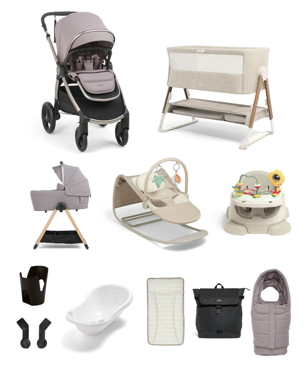 Mamas &amp; Papas Pushchairs Ocarro 2 Pushchair Ultimate Newborn Bundle (12 Pieces) – Moonstone Grey