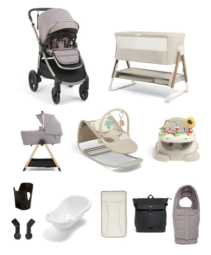 Mamas & Papas Pushchairs Ocarro 2 Pushchair Ultimate Newborn Bundle (12 Pieces) – Moonstone Grey