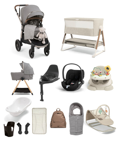 Mamas & Papas Pushchairs Ocarro 2 Pushchair Ultimate Newborn Bundle with Cybex Cloud T i-Size Rotating Baby Car Seat & Base (16 Pieces) - Heritage