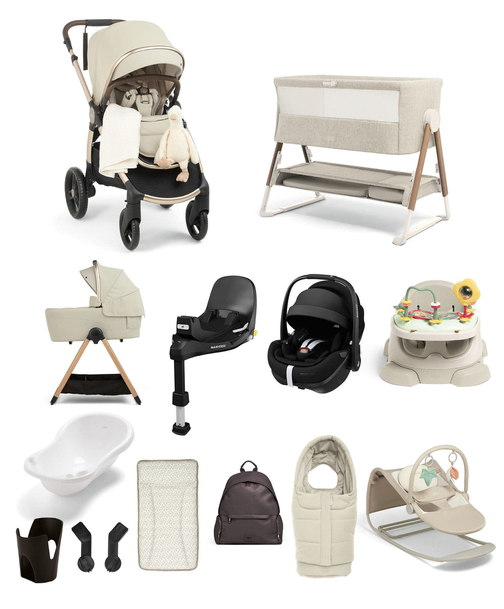 Mamas &amp; Papas Pushchairs Ocarro 2 Pushchair Ultimate Newborn Bundle With Maxi-Cosi Pebble 360 Pro² Car Seat (16 Pieces) – Shell