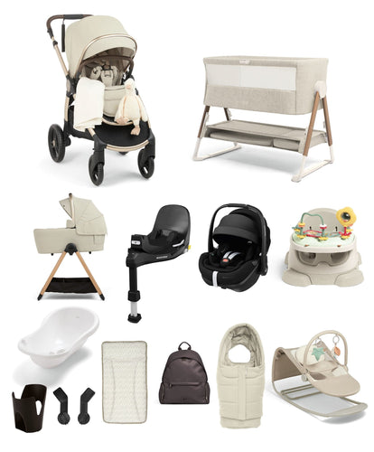Mamas & Papas Pushchairs Ocarro 2 Pushchair Ultimate Newborn Bundle With Maxi-Cosi Pebble 360 Pro² Car Seat (16 Pieces) – Shell