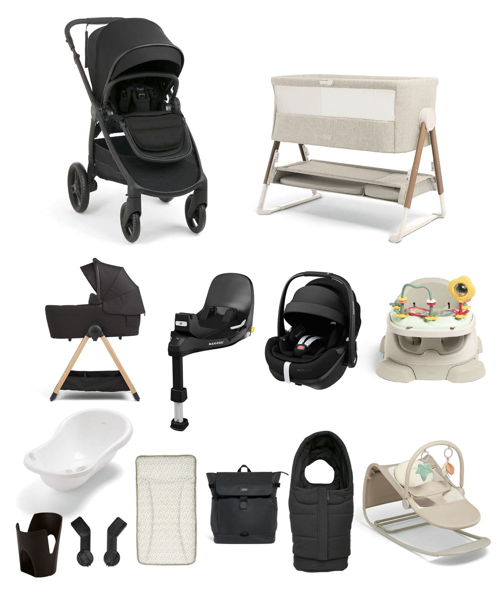 Mamas &amp; Papas Pushchairs Ocarro 2 Pushchair Ultimate Newborn Bundle With Maxi-Cosi Pebble 360 Pro² Car Seat &amp; Base  (14 Pieces) - Eclipse