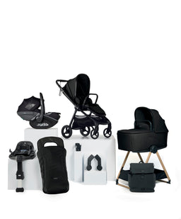 Mamas & Papas Pushchairs Vardo Complete Pushchair Bundle with Maxi-Cosi Pebble Slide Pro Car Seat & Base (9 Pieces) - Noir
