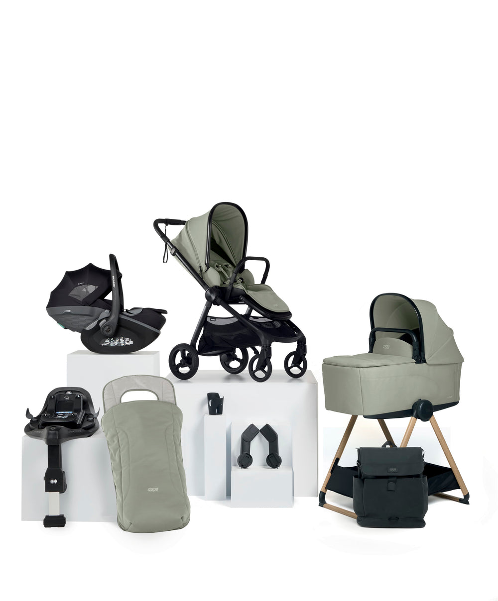 Mamas &amp; Papas Pushchairs Vardo Complete Pushchair Bundle with Maxi-Cosi Pebble Slide Pro Car Seat &amp; Base (9 Pieces) - Sage