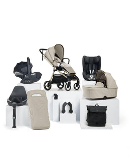 Mamas & Papas Pushchairs Vardo Pushchair Baby to Toddler Travel Bundle with Cybex Cloud T & Sirona T (10 Pieces) - Shell