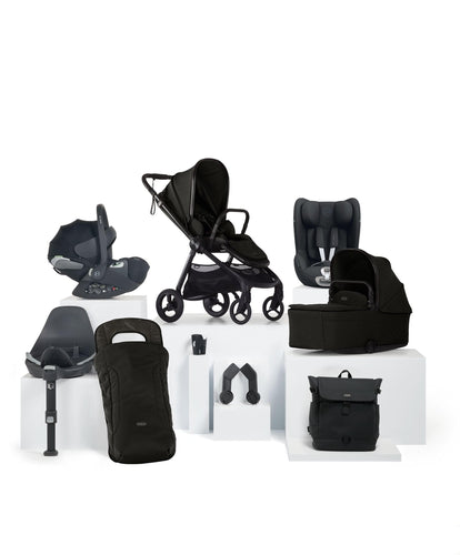 Mamas & Papas Pushchairs Vardo Pushchair Baby to Toddler Travel Bundle with Cybex Cloud T & Sirona T (9 Pieces) - Noir