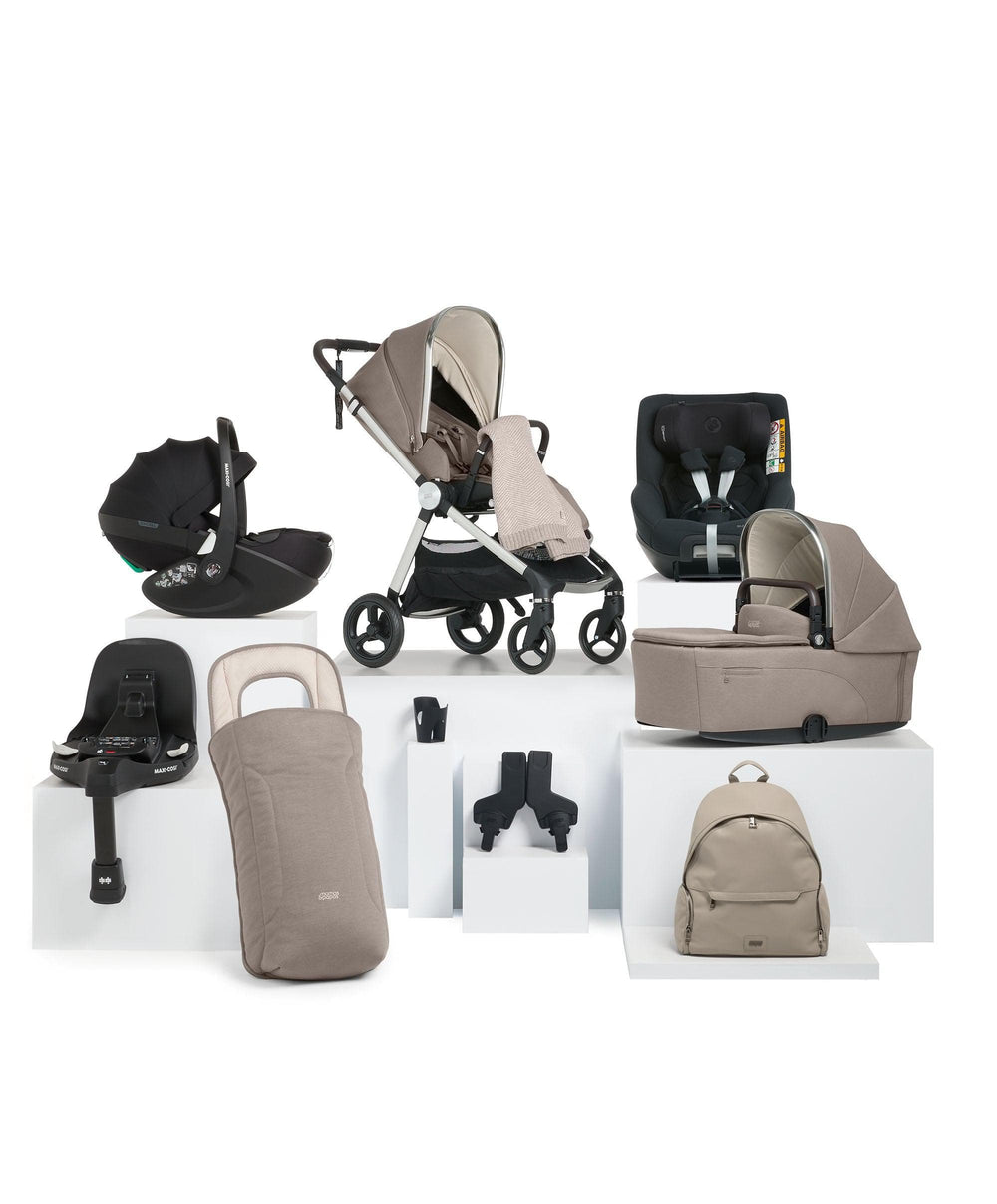 Mamas &amp; Papas Pushchairs Vardo Pushchair Baby to Toddler Travel Bundle with Maxi-Cosi Pebble 360 Pro2 &amp; Pearl 360 Pro (10 Pieces) - Heritage