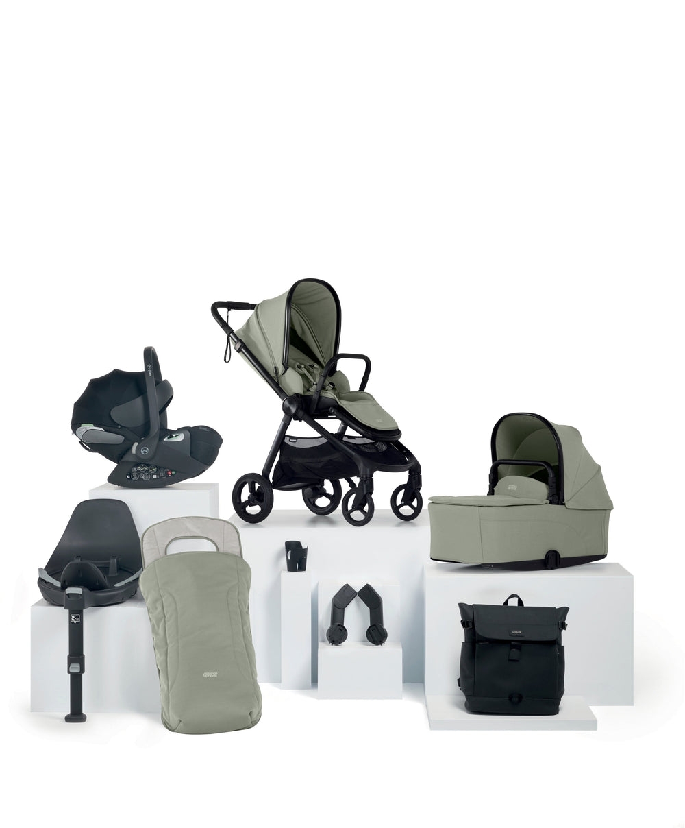 Mamas &amp; Papas Pushchairs Vardo Pushchair Bundle with Cybex Cloud T Car Seat (8 Pieces) - Sage